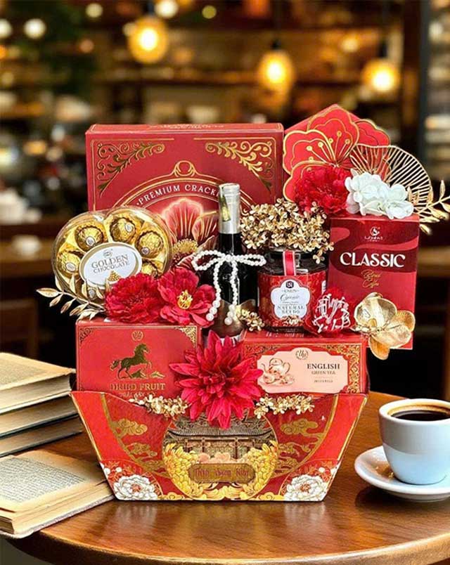 Giỏ Quà Tết Thịnh Vượng Tấn Tài Phát Lộc QTHN 147