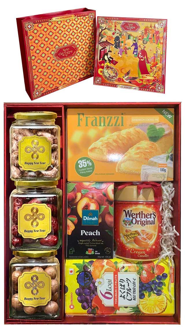 Hộp Quà Tết Thịnh Vượng Phú Quý Cát Tường QTHN 163