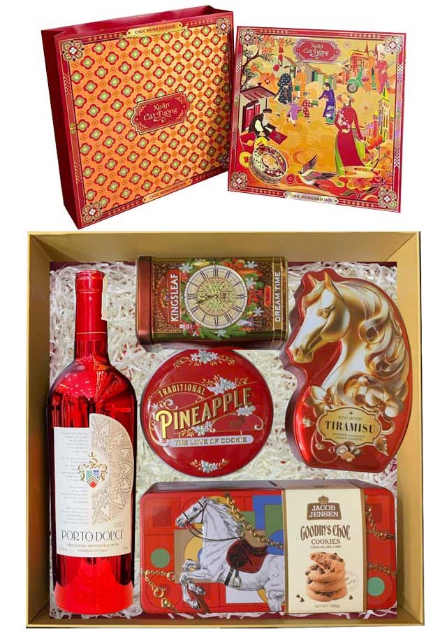 Hộp Quà Tết Thịnh Vượng Phúc Khang Tròn Đầy QTHN 156