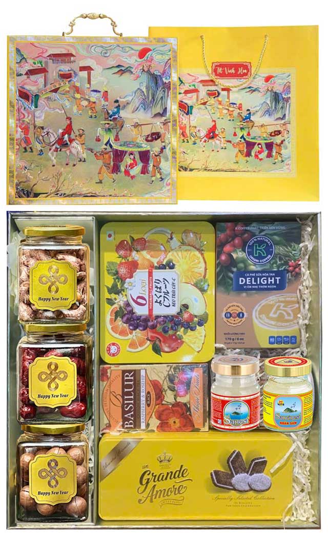 Hộp Quà Tết Thịnh Vượng Phúc Khang Trường Thọ QTHN 165