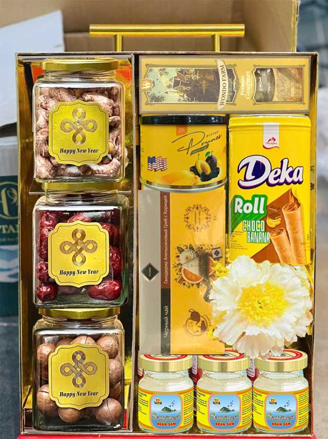 Hộp Quà Tết Thịnh Vượng Phúc Lành Viên Mãn QTHN 155 – Mua Ngay Tại Hà Nội