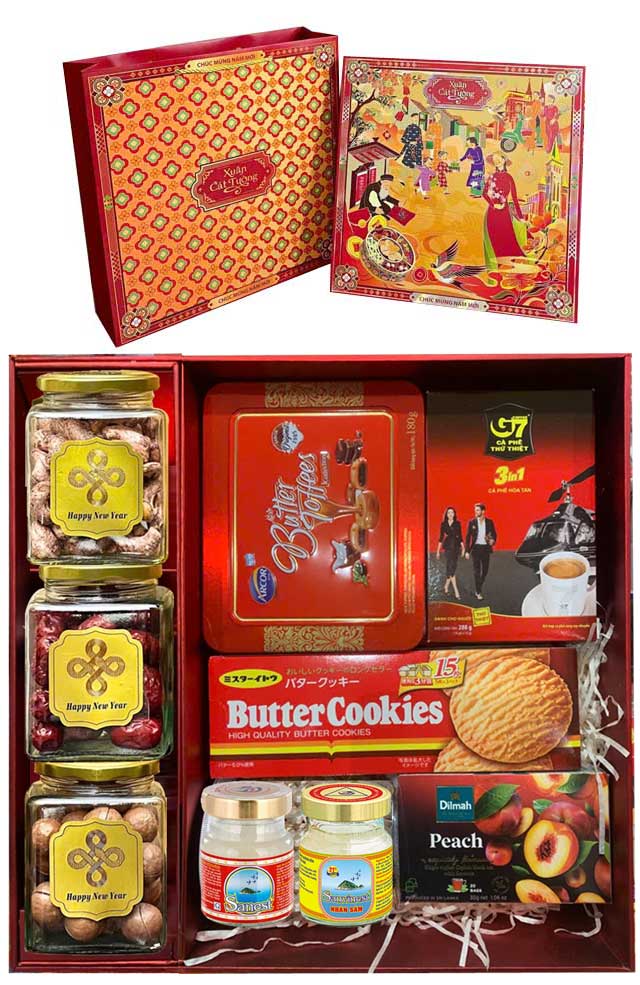 Hộp Quà Tết Thịnh Vượng Vinh Hoa Phú Quý QTHN 167